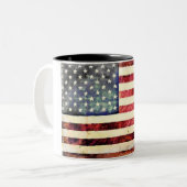 ヴィンテージアメリカ国旗 ツートーンマグカップ (正面左)