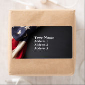 ヴィンテージアメリカ国旗 ラベル (インサイチュ)