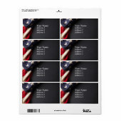 ヴィンテージアメリカ国旗 ラベル (フルシート)