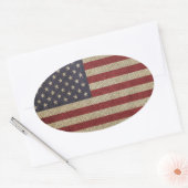 ヴィンテージアメリカ国旗 楕円形シール (封筒)