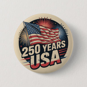 ヴィンテージアメリカ国旗 250周年 アメリカ合衆国記念ボタン 缶バッジ