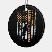 ヴィンテージアメリカ国旗I'A 誇りを持ったラクロス セラミックオーナメント (左)