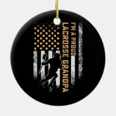 ヴィンテージアメリカ国旗I'A 誇りを持ったラクロス セラミックオーナメント (裏面)