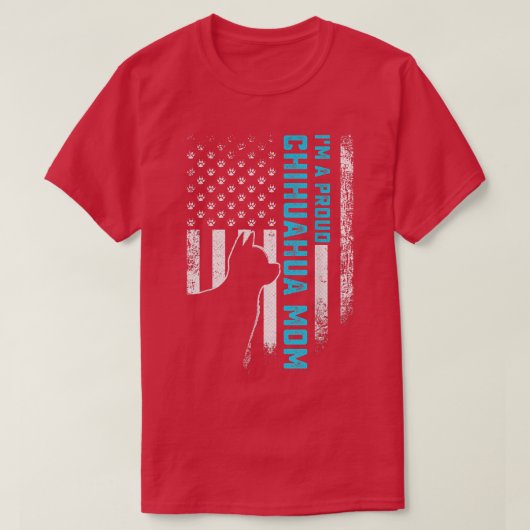 ヴィンテージアメリカ国旗I'A 誇りを持った Chihua Do Tシャツ (デザイン正面)