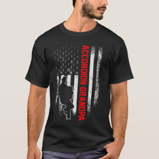 ヴィンテージアメリカ国旗Oracdion Grandpa注 Tシャツ