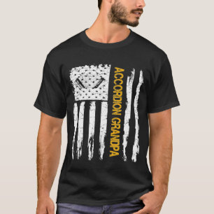 ヴィンテージアメリカ国旗Oracdion Grandpa Silhou Tシャツ