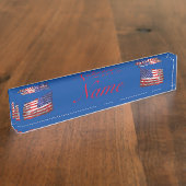 ヴィンテージアメリカ国旗Thunder_Cove デスクネームプレート (側面)