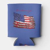 ヴィンテージアメリカ国旗Thunder_Cove 缶クーラー (正面)