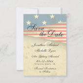 ヴィンテージアメリカ国結婚旗 セーブザデート (裏面)