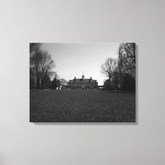 ヴィンテージアメリカ山バーノンジョージワシントンハウス キャンバスプリント (正面)