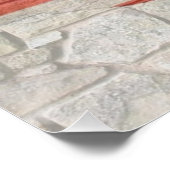 ヴィンテージアメリカ愛国地図の国旗 ポスター (コーナー)