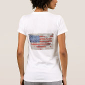 ヴィンテージアメリカ愛国地図の国旗 Tシャツ (裏面)