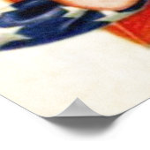 ヴィンテージアメリカ愛国的ピットブルドッグ戦争ポスター ポスター (角)