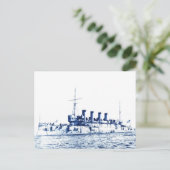 ヴィンテージアメリカ戦艦 ポストカード (スタンド正面)