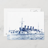 ヴィンテージアメリカ戦艦 ポストカード (正面/裏面)
