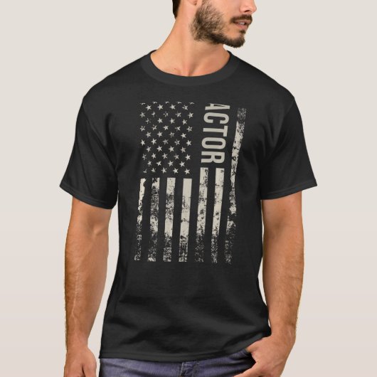 ヴィンテージアメリカ旗艦俳優プレミアム Tシャツ (正面)