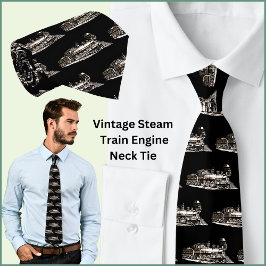 ヴィンテージアメリカ蒸気機関車 ネクタイ