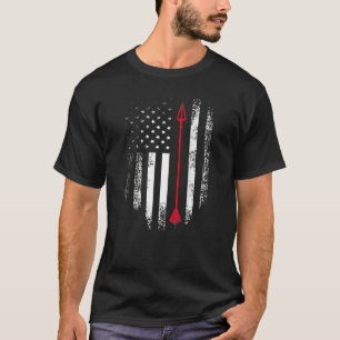 ヴィンテージアメリカ赤白アーチェリーアローアメリカ国旗 Tシャツ