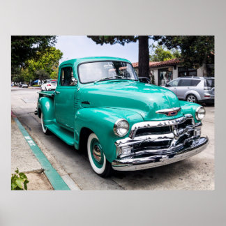 ヴィンテージアメリカ車のピックアップ ポスター