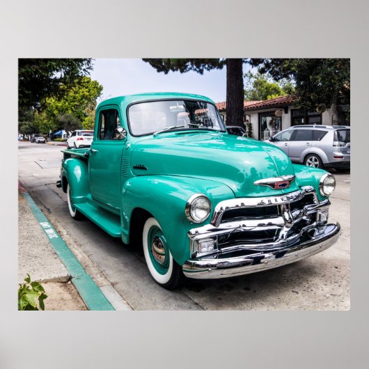 ヴィンテージアメリカ車のピックアップ ポスター (正面)