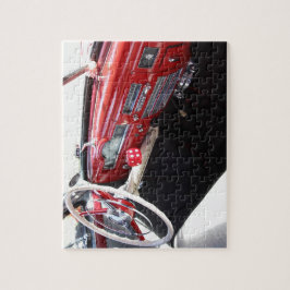 ヴィンテージアメリカ車インテリアクラシック1950年代の車 ジグソーパズル