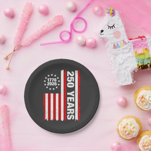 ヴィンテージアメリカ100周年記念250周年 ペーパープレート (パーティー)