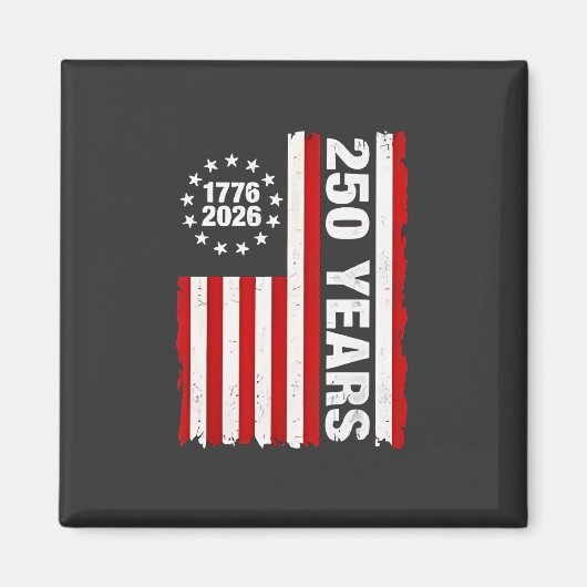 ヴィンテージアメリカ100周年記念250周年 マグネット (正面)