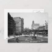 ヴィンテージアメリカ、ワシントンSt、ニューヨーク ポストカード (正面/裏面)