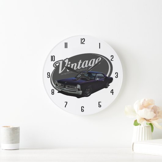ヴィンテージアメリカGTOの筋肉 ラージ壁時計 (ホーム)