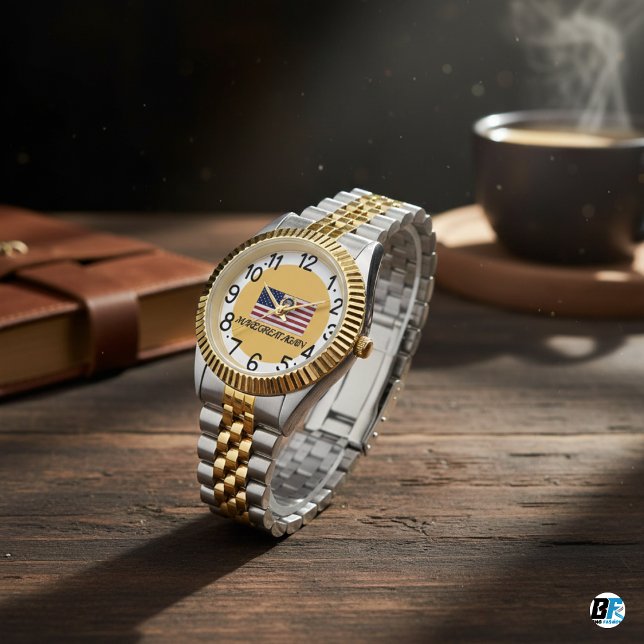 ヴィンテージアメリ素晴らしカ国旗 腕時計 (クリエイターアップロード済み)