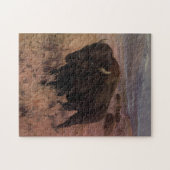 ヴィンテージアメリ絵画カ・バッファロー（1909年） ジグソーパズル (横)