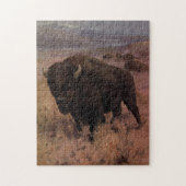 ヴィンテージアメリ絵画カ・バッファロー(1909年) ジグソーパズル (縦)
