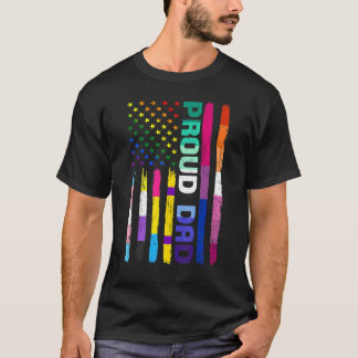 ヴィンテージアメリ誇りを持ったカ国旗パパLgbtqレビトランス Tシャツ