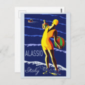 ヴィンテージアラシオイタリアイタリアン旅行 ポストカード (正面/裏面)