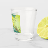 ヴィンテージアラスカの地図 – ベーリング海峡、ノーム、バロー ショットグラス (右)