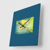 ヴィンテージアラスカの地図 – ベーリング海峡、ノーム、バロー スクエア壁時計 (傾斜)