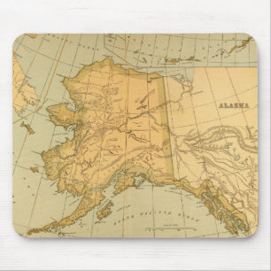 ヴィンテージアラスカの地図(1894年) マウスパッド