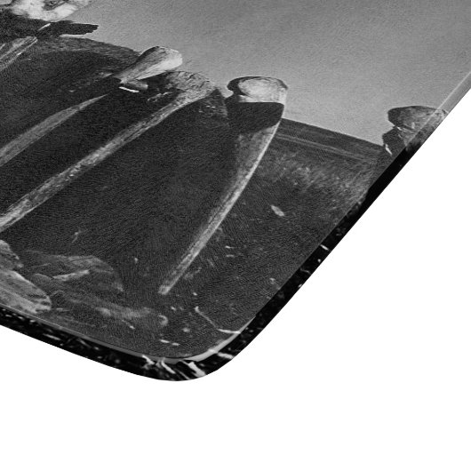 ヴィンテージアラスカの毛皮の服エスキモ北極帯sod igloo カッティングボード (角)