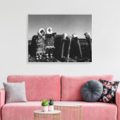 ヴィンテージアラスカの毛皮の服エスキモ北極帯sod igloo キャンバスプリント (インサイチュ (リビング))