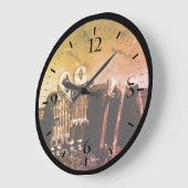 ヴィンテージアラスカの毛皮を着たエスキモ北極ソッドigloo Wa ラージ壁時計 (傾斜)