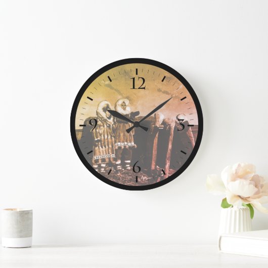 ヴィンテージアラスカの毛皮を着たエスキモ北極ソッドigloo Wa ラージ壁時計 (ホーム)