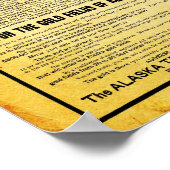 ヴィンテージアラスカンクロンダイク金ゴールドラッシュトラベルポスター ポスター (角)