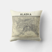 ヴィンテージアラスカ地図ピロー クッション (裏面)