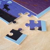 ヴィンテージアラスカ旅行のポスター、Atlinとユーコン ジグソーパズル (側面)