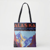 ヴィンテージアラスカ旅行のポスター、Atlinとユーコン トートバッグ (正面)
