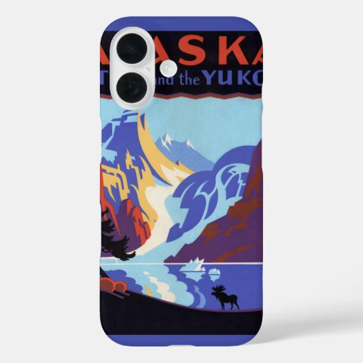 ヴィンテージアラスカ旅行のポスター、Atlinとユーコン Case-Mate iPhoneケース (裏面)