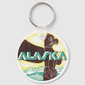 ヴィンテージアラスカ旅行トーテムポールイーグルバード キーホルダー (正面)