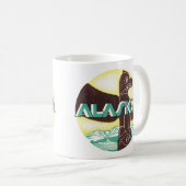 ヴィンテージアラスカ旅行トーテムポールイーグルバード コーヒーマグカップ (正面右)