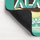 ヴィンテージアラスカ旅行トーテムポールイーグルバード マウスパッド (コーナー)