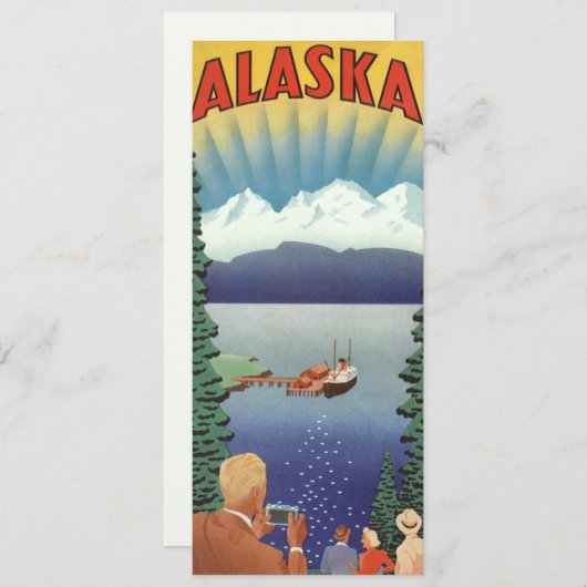 ヴィンテージアラスカ旅行ポスターアート風景風景 (正面/裏面)